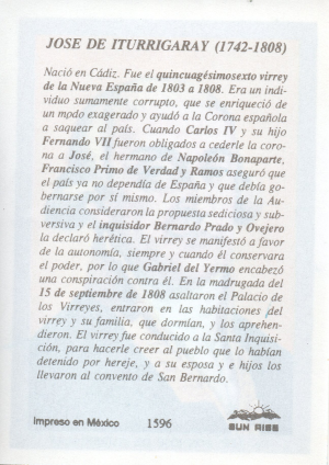 Biografia Don Jose De Iturrigaray Atras